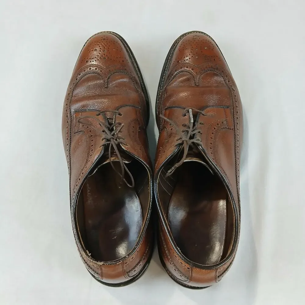 Vintage Allen Edmonds MacNeil Shoes Mens Size 10.5 C Wingtip Brogues 90s Leather